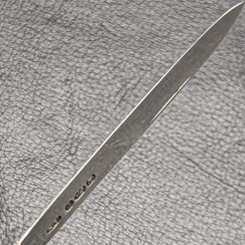 1897年 英国アンティーク 折りたたみペンナイフ 白蝶貝ハンドル 純銀ブレード